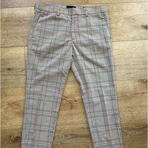 Men’s H&M Lightweight Plaid Skinny Dress Pants size 30/30